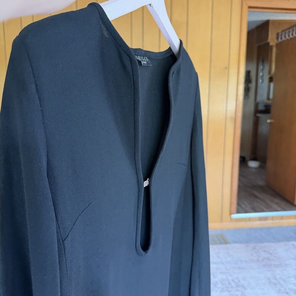 Vintage Gucci by Tom Ford Black Tunic Dress Womens Size 40 - Picture 9 of 16